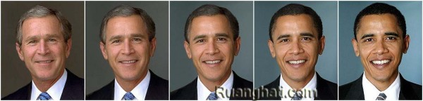 Bagaimana Mantan Presiden Amerika George Walker Bush Bertransformasi Menjadi Presiden Amerika Saat ini Barrack Hussein Obama, Inilah Prosesnya (klik gambar untuk memperbesar)