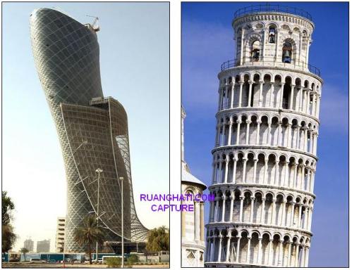 Perbandingan Capital Tower dan Menara Miring Pisa